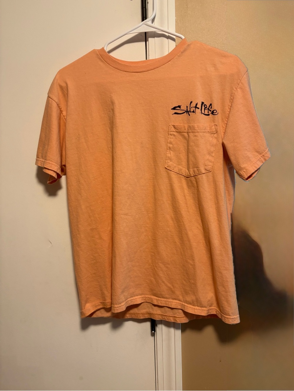 Salt Life Short Sleeve Pocket Tee - Peach Orange